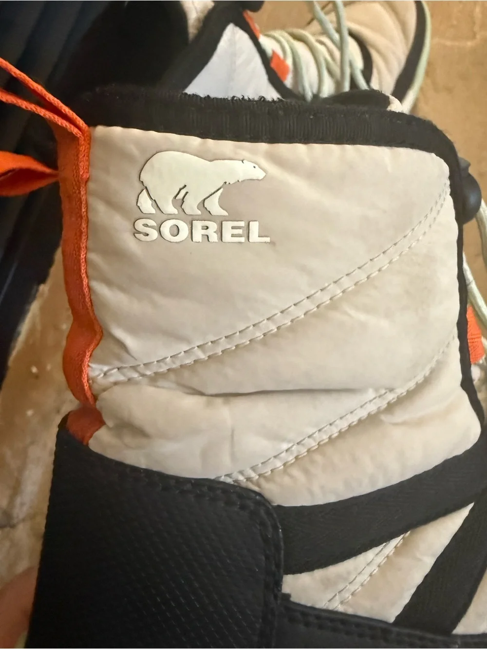 Sorel Kids Winter Snow Boots Size 3 White Black Mint Waterproof Faux Fur